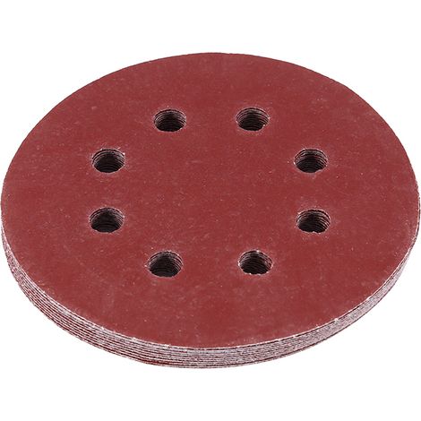 125mm Grinding Discs Red Sanding Discs 8 Hole Grit Sand Papers(320) (1/3)