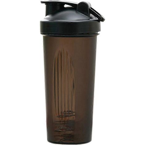 Tragbarer und praktischer Mixbecher für Sport, 600 ml, schwarzer Kunststoff, für Erwachsene. (1/5)