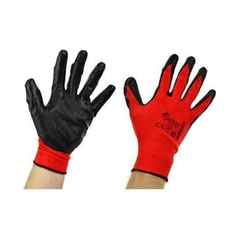Geko Schutzhandschuhe Größe 10 /ROT Nitril/