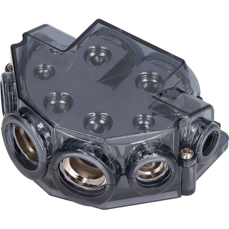 6 voies bloc de distribution de fusibles, répartiteur de câble de masse 0 AWG en sorties 2/4/8 AWG pour ampli audio auto (1/5)