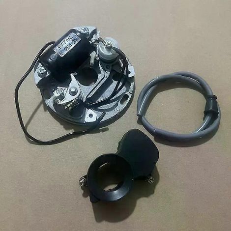 Carte d'allumage, stator, plaque d'alternateur, bobine d'allumage pour tronçonneuse Stihl MS070 MS720 090G/AV 105 cm³. (1/5)