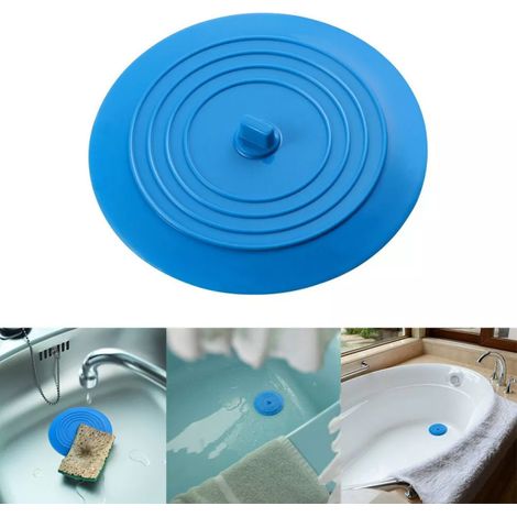 Couvercle de siphon de sol anti-odeurs de 15 cm pour salle de bain, en silicone, bouchon de lavabo, couvercle de siphon (1/5)