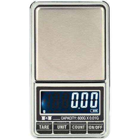 Mini balance numérique professionnelle pour bijoux, balance électronique de poche de précision, 600 g x 0,01 g (1/5)