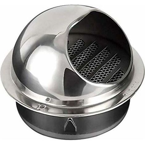 Sortie d'air Murale, Sortie d'air en Acier Inoxydable Hotte Mur Extérieur Extérieur Capuchon Pare-Pluie Capuchon De Ventilation Sphérique Couvercle De Ventilation Cuisine 150mm (1/4)