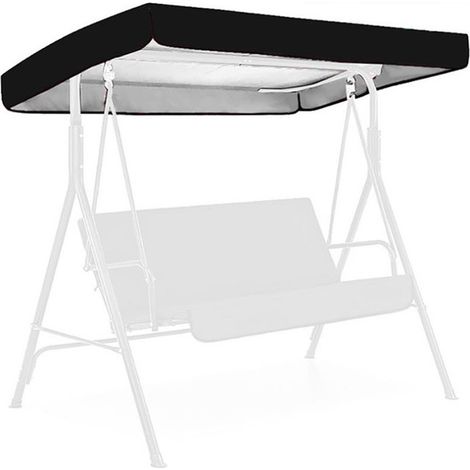Auvent de rechange pour balancelle — Pare-soleil résistant, compatible avec les balancelles de terrasse, auvent universel, compatible avec les balancelles de jardin traditionnelles 3 places (75 x 47 x (1/4)