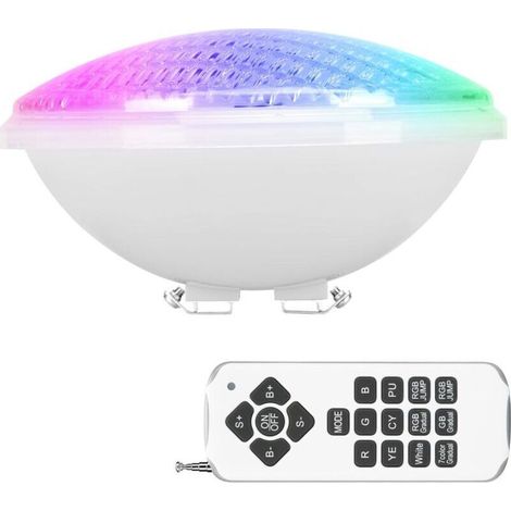 40W PAR56 Pool Light, IP68 Waterproof LED Pool Light, LED Diving Pool Light 12V DC/AC, Multicolour Diving Pool Light with remote control, White 1pc (178x112mm) (1/4)