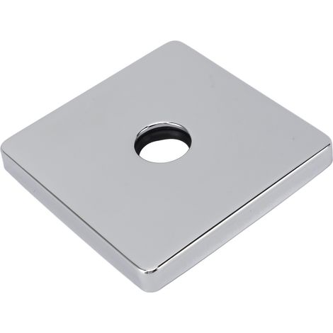 Plaque de recouvrement carrée de 10 cm (4 pouces) pour bras de douche fixe, en acier inoxydable 304, pour robinet de baignoire. (1/5)