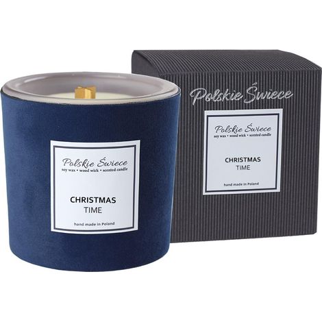 BOUGIE HEVY SKIN BLEU MARINE NOËL NOIR