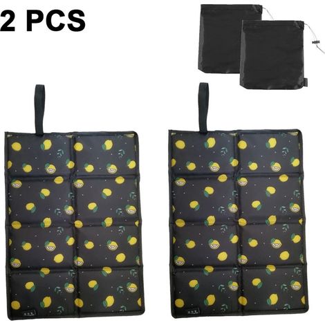 Coussin de siège pliable pour extérieur, 2 coussins épais pliables, idéal pour les repas en plein air, le camping et la pêche (Style-1) (1/5)