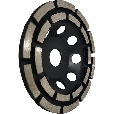 Diamant-Schleif- und Schleifscheibe, 125 mm x 22,23 mm, zweireihige Diamant-Schleifscheibe, zum Schleifen von Estrichen, Betonplatten, Fliesen und Fliesenkleber.