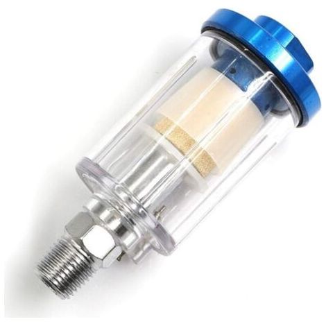 Mini Compressed Air Filter, Mini Particle Water Oil Separator Dust Filter for Guns and Other Pneumatic Tools (1/4)