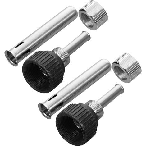 CSPARKV 6 Pièces manchon de fer à souder tube d'acier de fer à souder accessoires de fer à souder vis de fer à souder manchon de poignée de soudage Acier inoxydable Silver (1/4)