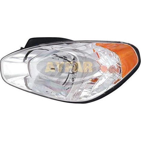Faros izquierdos Hyundai Accent, señal amarilla, ajuste eléctrico  92101-1E040
