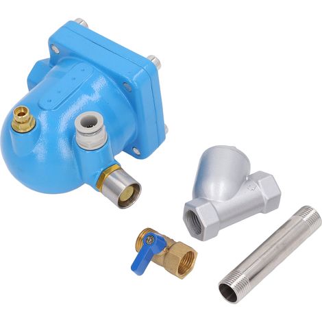 Purgeur pneumatique automatique à faible perte, boîtier en alliage d'aluminium antirouille, purgeur d'eau pour compresseur d'air, tube d'installation du filtre de purge (1/5)