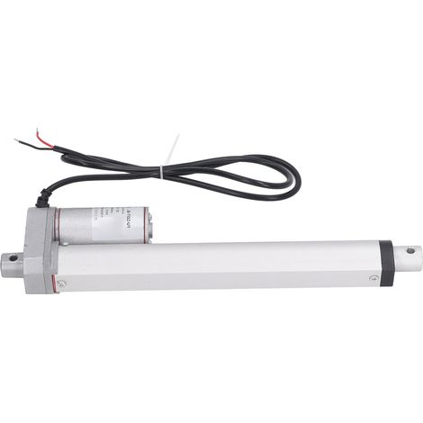 Vérin électrique linéaire compact 750N 200mm 12V blanc pour domotique serre automatisme chariot agro robotique avec télécommande et contrôleur (1/5)