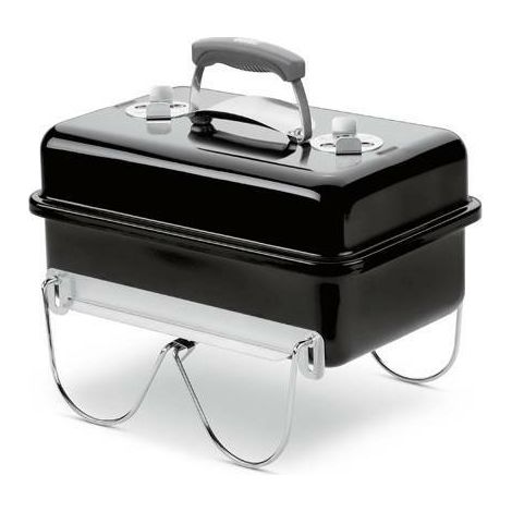 Weber Go-Anywhere Holzkohle, 42 x 26 cm, Black Holzkohlegrill, Picknick