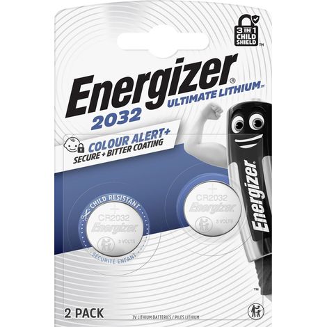 Energizer Knopfzelle CR2032 3 V 2 St. 235 mAh Lithium Ultimate Child Shield E304567000 (1/3)