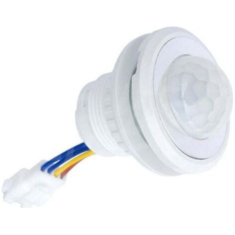 Mini PIR Motion Detector 110° for Indoor/Outdoor Mounting I IP65 Sensor I Recessed Motion Detector 85-265V Small, with Potentiometer 1 piece (1/3)