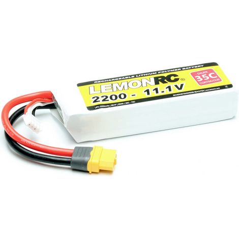 LemonRC Modellbau-Akkupack (LiPo) 11.1 V 2200 mAh Zellen-Zahl: 3 35 C Softcase XT60