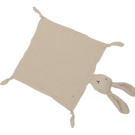 Weiche Babydecke aus weicher Baumwolle mit Hasenmotiv, eine reizende Decke zum Einkuscheln Ihres Babys, Farbe Khaki. (1/5)