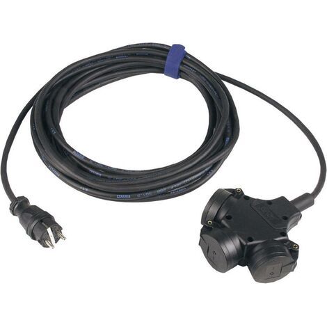SIROX 345.505 Strom Verlängerungskabel 16 A Schwarz 5.00 m H07RN-F 3G 1,5 mm² (1/3)