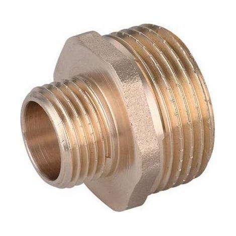 RACCORD DROIT RÉDUIT MM LAITON JAUNE Dimensions : 3/4 x 1/2