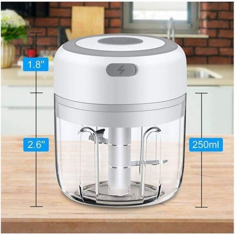 Hachoir multifonction - - 250 ml - électrique - 500 Watt - Design moderne blanc (1/4)