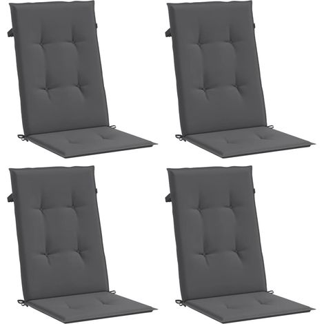 Vidaxl – Coussins de chaise à dossier haut lot de 4 – Dimensions 120x50x3 cm – Imperméables en polyester – Confort optimal pour extérieur (1/5)