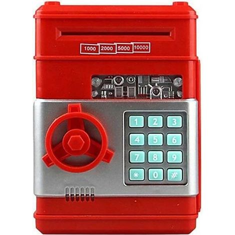 Hucha Electrónica para Niños 3-12 Años Caja Fuerte Niños Hucha Cajero Automatico Hucha con Código Caja de Monedas Banco de Dinero Divertido Caja Fuerte Juguete Regalo para Niños Niñas (1/5)