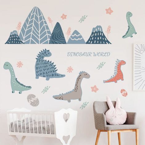 Un lot de Stickers Muraux pour Chambre d'Enfant Dinosaures Autocollant Mural Décoration pour Chambre d'Enfant Garçon Fille Crèche Garderie (1/5)