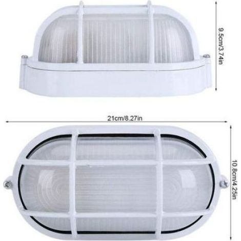Lampe Anti Déflagrante - 40 W - Pour Hammam Et Sauna - Ovale 18x18x10 Cm - Sans Abat Jour (1/5)
