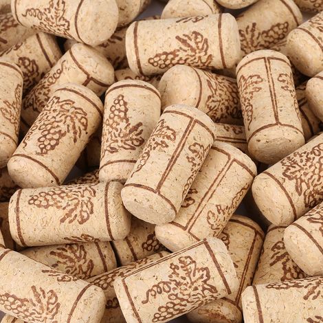 100 bouchons en liège naturel 22x44mm pour bouteilles de vin, bouchons droits en bois (1/5)