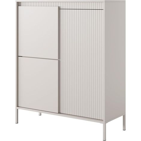 Cassettiera: tre ante, mobile: Cashmere, 123,4 x 103,5 x 39,5 cm (1/5)