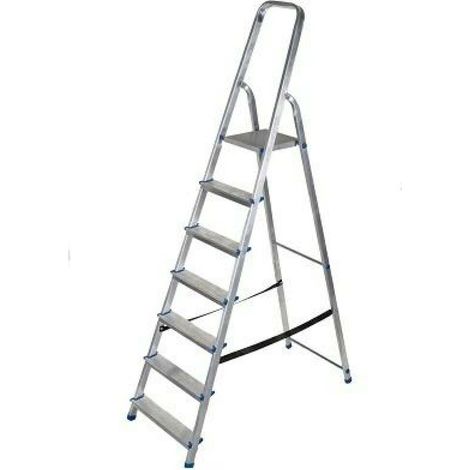 Aluminiumleiter awtools 7 steps 150 kg 217 cm