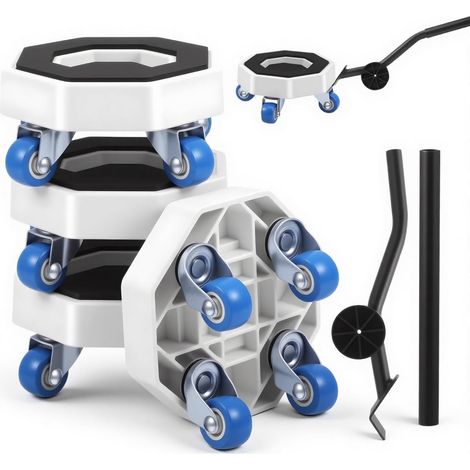 Outil de déménagement robuste, rotatif 360°, roulettes de transport pour canapé, lit, armoire (1/5)