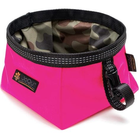 JoQu® Walk Bowl Reisenapf für kleine Hunde, rosa