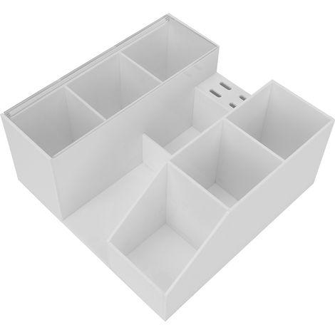 Coffret de rangement pour outils de pose de cils, boîte de maquillage et manucure, organiseur blanc pour accessoires de beauté (1/5)