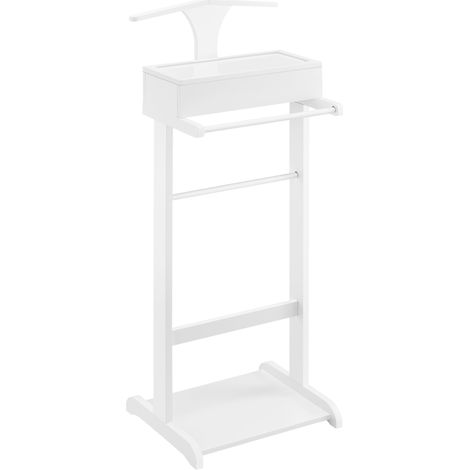 Valet abrible con 4 bolsillos 110 cm MDF blanco 030004519
