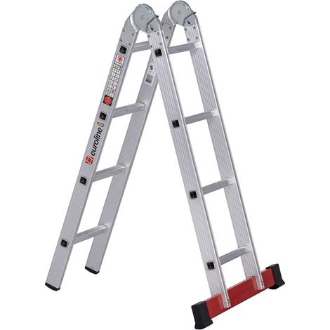 Euroline Premium 317 Klappleiter 2x4 Sprossen (1/2)