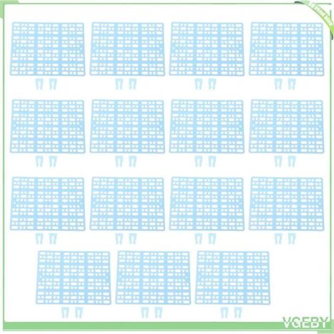 Tapis de cage pour lapin - FAFEICY - 15 pièces - Plastique alimentaire - Clips anti-glisse - 34x25 cm (bleu) (1/5)