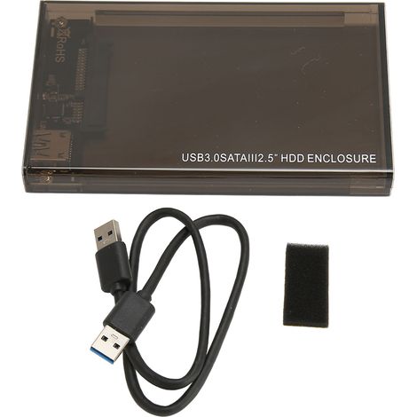 Boîtier disque dur externe USB 3.0 SATA III 2,5 pouces pour SSD/HDD, support UASP jusqu'à 6 To, boîte mobile YC S9 (1/5)