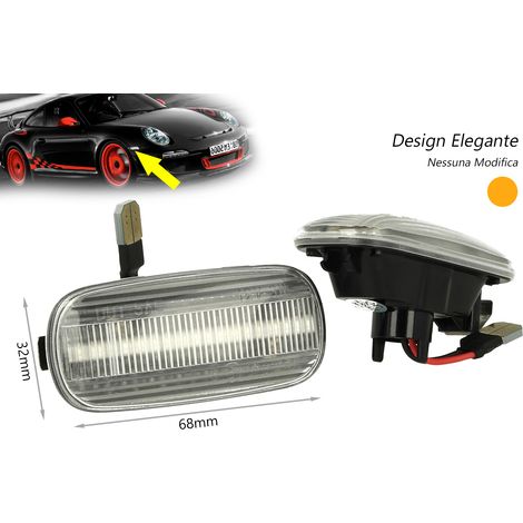 Kit Freccia Laterale a Led Side Marker Dinamica Lente Trasparente Audi  A3 S3 A4 S4 RS4 A6 S6 RS6 OEM 8E0949127 (1/3)