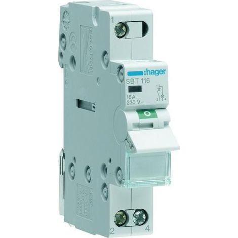 Modularer Schalter mit Kontrollleuchte 16A 1P SBT116 (1/5)