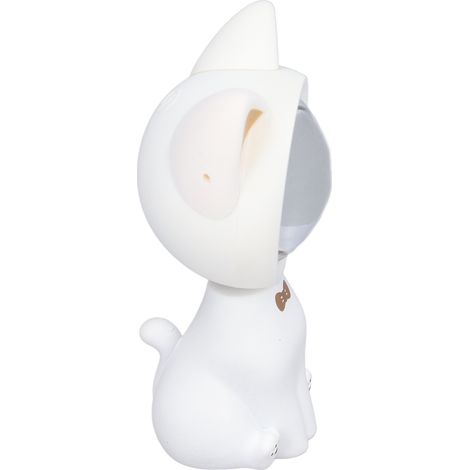 Niedliche weiße Katzen-Sonnenuntergangslampe, 360° drehbares Stimmungs-Nachtlicht, Mini-USB-wiederaufladbare Schreibtischlampe (mit eingebautem Akku, Design: weiße Katze bei Sonnenuntergang) (1/5)