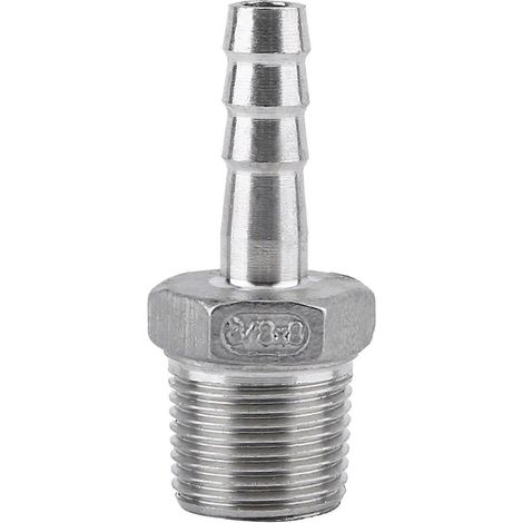 304 Edelstahl-Rohrverschraubung mit Außengewinde, Schlauchanschluss (3/8" x 8 mm)