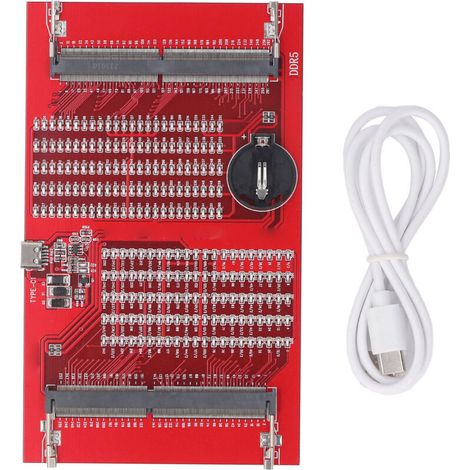 Carte de testeur de mémoire RAM DDR4 DDR5 2 dans 1 Analyseur de diagnostic de fente pour ordinateur portable avec rouge à LED (1/5)