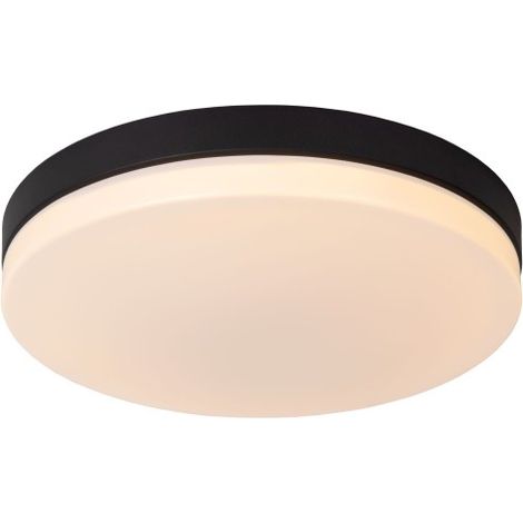 Plafoniera bagno LED 36W 40cm rotonda nera Lucide Biskit