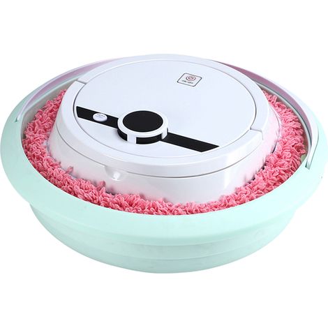 Robot Aspirateur Laveur Puissant, Autonome et Rechargeable pour Sols Secs et Humides - Idéal Salon, Chambre, Salle de Bain (Blanc) (1/5)