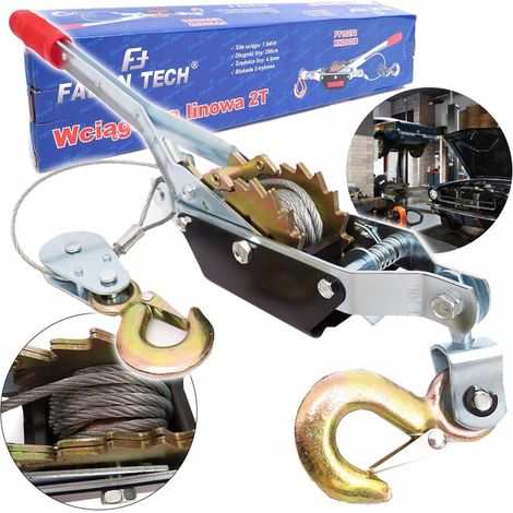 VERRICELLO MANUALE A FAVO 2T 2000kg 2 GANCI