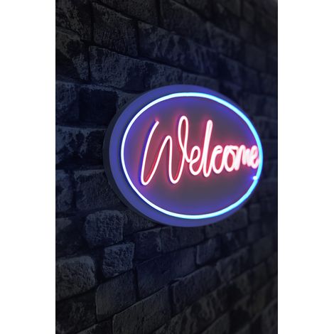 Neon Graph Éclairage LED décoratif en plastique  Bleu et rose 